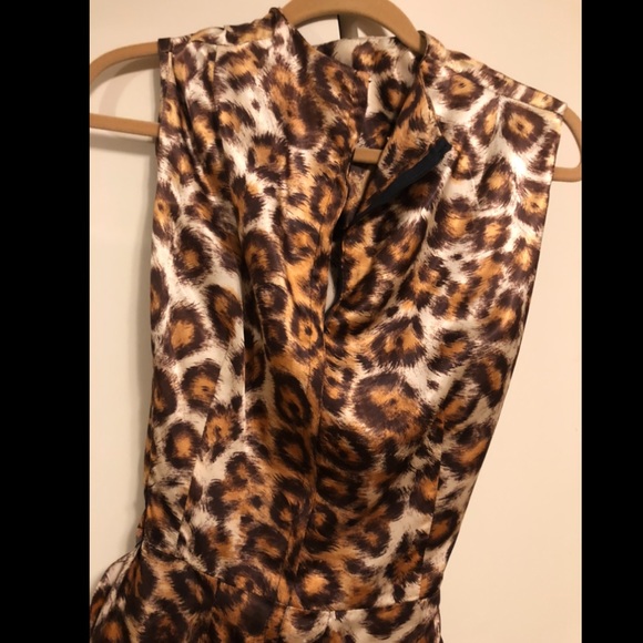 Retro leopard wide leg romper - Picture 2 of 2
